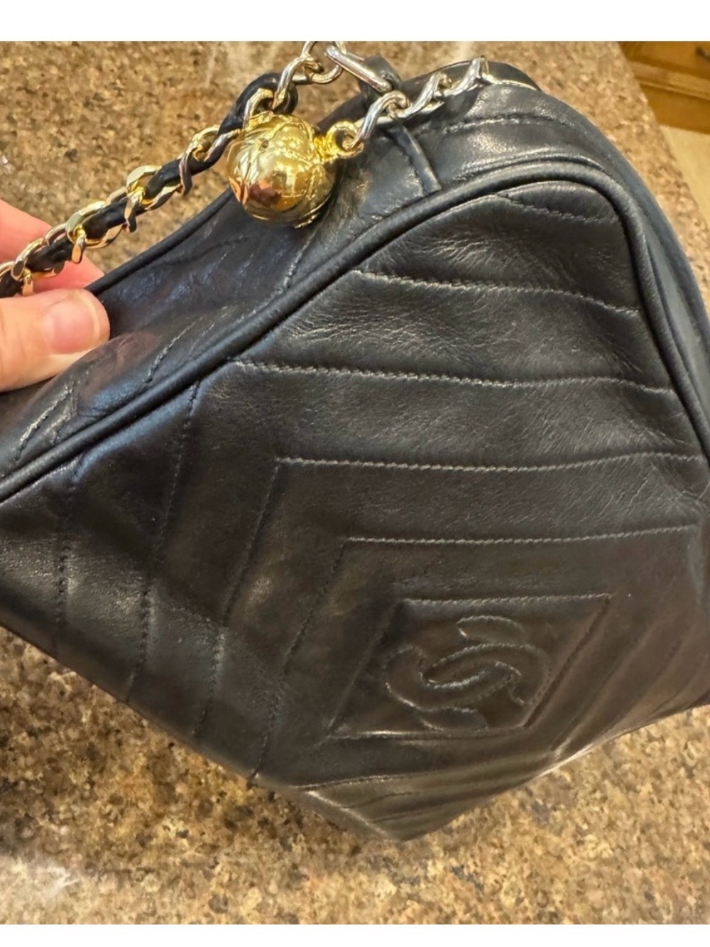 Quilted Lambskin Leather Handbag - Picture 5 of 13